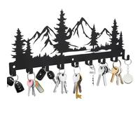 Black Key Holder For Wall With 9 Hooks, Key Hooks Wall Mounted, Key Rack | Key Hangerfor Home Hallway Kitchen Bedroom Bathroom Office Decorations