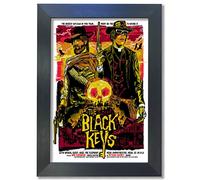 Black Keys Poster #1 VINTAGE RARE BAND ROCK Posters Concert Tour Music - A4 A3 A2 - Quality Prints (A4 Black Frame (210 x 297mm))