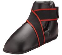 Black kickboxing boots semi/full contact kick boxing boots foot pad kids/Adult kick boxing foot pads (Large/adult shoes 8-10 yrs)