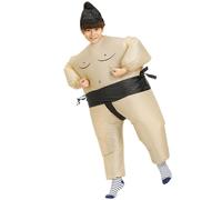 (Black-Kid) Sumo Inflatable Wrestler Costume Suits for Adult/Children