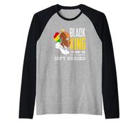 Black King I Am Who I Am Black History Month Raglan Baseball Tee