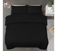 Black King Size Bedding Sets Duvet Cover With Matching Pillowcases Plain Dyed Quilt Cases Bedroom Bedding & Linen Set