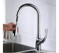 Black Kitchen Faucet Modern Pullown Single Handle Sink Mixer Tap for Bar & Farmhouse Rotatable One Hole Water Mixer h