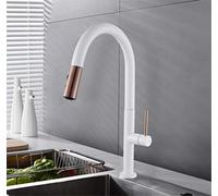 Black Kitchen Faucet Wall-Mounted, 360° Swivel Pull-Down Spray Mixer with 3 Function Filtered Water, Stylish and Functional Grifo de Cocina for Enhanced Cooking Experience