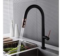 Black Kitchen Faucet Wall-Mounted, 360° Swivel Sink Mixer Tap with Three Water Modes, Stylish Granite Filter Design, Modern Sink Fixture for Home & Commercial Use