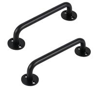 Black Kitchen Handles 96mm, 2 Pack Furniture Handle Solid Aluminum Alloy