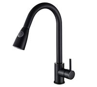 Black Kitchen Pulls Out Spray Head Faucet, Black Bronze, All Copper Wash Vegetable Basin, Antique Water Trough, Cold Water Mixer, Faucet Kitchen Faucet.