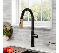 Black Kitchen Sink Faucet with Pull Down Sprayer