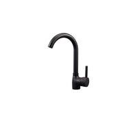 Black Kitchen Sink Mixer Taps Single Lever Hot and Cold Water Mixers Taps Faucet Swivel Spout Brass Body 10 Year Warranty