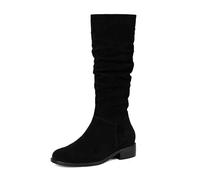 Black Knee High Boots Women Knee High Boots for Women UK - Waterproof Combat Style Pull on, Platform Heel, Wide Fitting Comfortable for Walking Ladies Ankle Size 4
