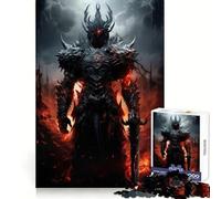 Black Knight From Hell 1000 Piece Jigsaw Puzzles for Adults Teenagers Think Training Easy Relaxation Defined Edges Thoughtful Xmas (38x52cm)