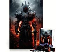 Black Knight From Hell Jigsaw for Teenagers 1000 Pieces Thought Training Quiet Enjoyment Snug Fit Creative Gift (50x75cm)
