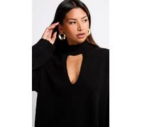 Black Knit Keyhole Top Little Mistress Black M