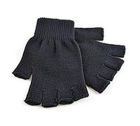 BLACK KNITTED FINGERLESS MAGIC GLOVE