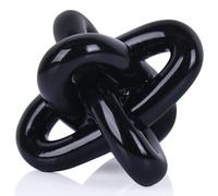 Black Knot Sculpture, Triple Knot Statue, Black Home Decor, Perfect for accenting Rustic-Style Coffee Tables, Living Room TV Stands, Dining Tables, and entryway Shelves.