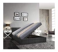 (Black) Kosy Koala 3FT Single Side Leather Ottoman Bed