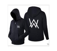 (Black, L) Alan Walker DJ Luminous Hoodie Jacket Zipper Sweater