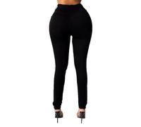 ,Black,L,Butt Lifting Jeans for Women Stretchy Tummy Control High Waisted Flare Jeans Curvy Skinny Denim Pants
