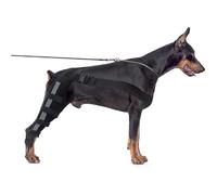 (Black, L) Dog Knee Brace, Dog Double Rear Leg Brace With Reflective Seat Belts, Adjustable Dog Back Leg Brace For Acl Wounds