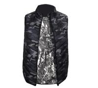 (Black, L) Electric Heated Waistcoat 5 Zone Heating Jacket USB Warm Up Cloth Winter Body Warmer