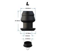 (black, L+lid) Hollow Butt Plug dilation Anus Expansion Ass Dilator Female Pussy Expander Toy For Men