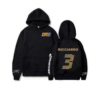 (black, L) Mclaren F1 Hoodie Formula One Racer Long Sleeve Letter Daniel Ricciardo 3 Printed Streetwear Logo Sweatshirt Men Eu Size Vintage