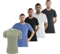 (Black, L) Mens Thermal Short Sleeve T Shirt Long Johns Tops