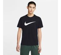 Nike Mens Swoosh Logo T Shirt in Black Cotton - Size Large