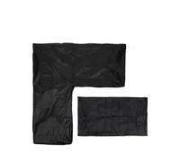 Black L Shape Corner Sofa Cover 300x300x98cm + Rectangular Table Cover 155x95x68cm Outdoor Patio Furniture Protection