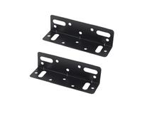 Black L-Shaped Corner Brackets Stainless Steel Shelf Adjustable Corner Drawer Fixing Right Angle Corner Brace(2 Sets-(C))