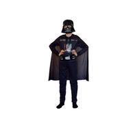 (Black, L) Star Wars Halloween Death Vader Storm Trooper Cosplay Costume Play Kids Role