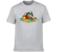 (black, L) Summer Cotton T-Shirt Rubik's Printing T-Shirt Funny Hipster Graphic Tee Shirt Top Unisex Man Short Sleeve Cool Tees #304