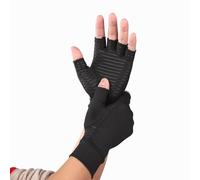 (Black-L XXXL) Half Finger Compression Arthritis Gloves For Anti Arthritis Therapy Rheumatoid Arthritis Cure Relief Hand Joint Pain Winter Warm