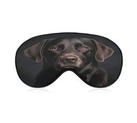 Black Lab Dog Eye Cover Breathable Comfortable Eyeshade Soft Skin Friendly Sleep Mask Party Night Blindfold with Fashion Adjustable Eye Mask for Night Sleeping Travel Nap
