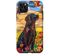 Black Lab Dog In Wildflower Meadow At Sunset Case for iPhone 11 Pro Max