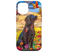 Black Lab Dog In Wildflower Meadow At Sunset Case for iPhone 12/12 Pro