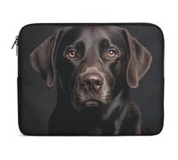 Black Lab Dog Laptop Sleeve Case 13inch Shockproof Slim Computer Bag 10-17 Inch Traveling Carrying Laptop Briefcase for Women Men Waterproof Compatible with MacBook Air, Hp, Dell, Lenovo