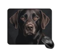Black Lab Dog Mouse Pad Square Laptop Mouse Mat Cute Computer Mousepad Keyboard Pad Non-Slip Desk Pads for Gaming Office Work Home 20 * 25cm