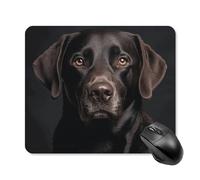 Black Lab Dog Mouse Pad Square Laptop Mouse Mat Cute Computer Mousepad Keyboard Pad Non-Slip Desk Pads for Gaming Office Work Home 25 * 30cm