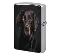 Black Lab Dog Print Metal Lighter Cover Case, Vintage Cool Lighter Housing Funny Lighters Sleeve for Zippo Men Dad Husband Gift Collect