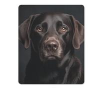 Black Lab Dog Rubber Mouse Pad