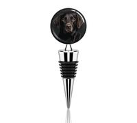 Black Lab Dog Wine Stoppers Reusable Wine Bottle Stopper Decorative Champagne Stoppers Silicone Beverage Bottle Sealer Keep Fresh, Leakproof Wines Saver for Bar Party Decor