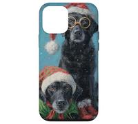 Black Lab Labrador Dog Christmas Snow Holiday Art Case for iPhone 12 mini