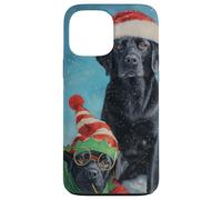 Black Lab Labrador Dog Christmas Snow Holiday Art Case for iPhone 13 Pro Max
