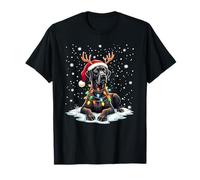 Black Lab Labrador Dog Christmas Tree Xmas Pajama Santa Hat T-Shirt