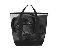 Black Lab Labrador Dog Puppy Cute Dog,Lunch Bags Large Capacity Insulated Tote Bag for Women Men Work Picnic Travel