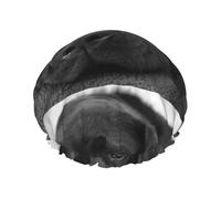 Black Lab Labrador Dog Puppy Cute Dog,Shower Cap Nightcap Double Layer Waterproof Elastic Bath Cap Reusable Hair Cap