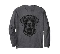 Black Lab Labrador Retriever Dog Wearing Sunglasses Graphic Long Sleeve T-Shirt