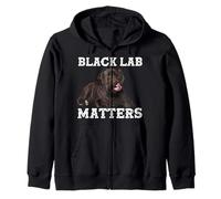 Black Lab Matters Labrador Dog Puppy Lover Zip Hoodie
