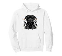 Black Lab Mom Retro Colorful Bold Pop Art Portrait Labrador Pullover Hoodie